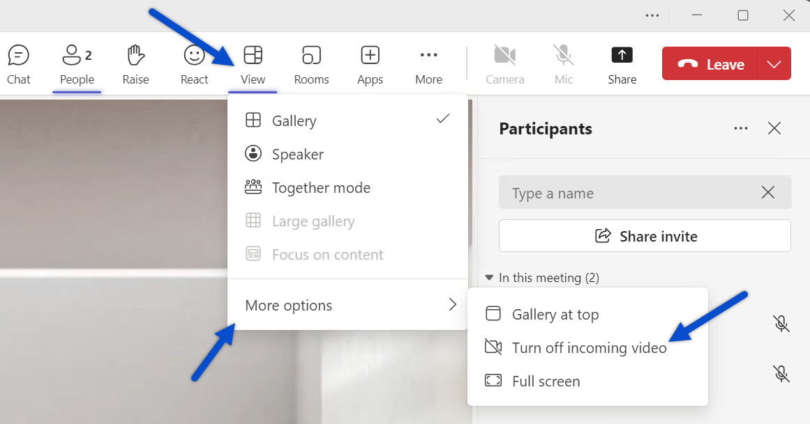 How to turn off video in Microsoft Teams Save bandwidth for